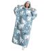 AUUNER Oversized Wearable Blanket Hoodie Long Flannel Blanket Sweatshirt with Giant Pocket for Women Men Teens One Size Bear-140cm