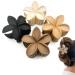 Luvearo 4pc Nonslip Matte Flower Hair Clips for Women Thick Hair Thin Hair Accessories for Women Neutral Flower Claw Clips for Thick Hair Cute Claw Clips Variety Pack Plumeria Hair Clip