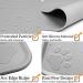 Ptlom Pet Silicone Placemat for Medium and Small Dogs and Cats - Prevent Food and Water Overflow - 13x13 Inch - Grey - Buy Online on GoSupps.com