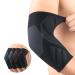 CYCLXY Elbow Compression Sleeve(1 Pair) Tennis Elbow Braces for Tendonitis and Tennis Elbow Arm Supports golfer elbow support tennis elbow relief for women & men elbow sleeve for weightlifting Black/Grey Medium