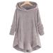 Shop Hanxiulin Oversize Plush Jacket - Cozy Winter Coat with Hood for Ladies | Warm Down Lined Outdoor Trench Coat in Gray 3XL - Buy Online on GoSupps.com