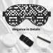 SSIMOO Black & White Checkered Sleep Mask - Adjustable Breathable Eye Mask for Comfortable Sleep | International Shipping - Buy Online on GoSupps.com