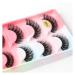 UAMOU 2/20/100 Boxes Mink Lashes Eyelashes 5 pairs Natural Curly Fake Eyelashes Thick Maquiagem Lash Extension Makeup Tools Cheerfully (Color : 5 pairs G610CS Size : 50 boxes)