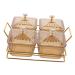 1 Set Melon and Fruit Snack Platter Dried Fruit to Rotate Nut re-usable 18.5X18.5X6CM Golden