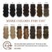 Feshfen Clip In Hair Extensions - 4PCs Synthetic Wavy 50cm Black & Blonde Mix - Women's Hair Part Clip In Extensions - Buy Online on GoSupps.com
