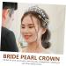 Ipetboom Pearl Hair Bands for Womens Hair Bridesmaid Hair Tie Crystal Hair Accessories Hair Combs for Women Rhinestone Jewelry Wedding Hair Clip Kids Tiara Headband Crown Women's - Buy Online on GoSupps.com