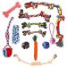 SHCNSJC Dog Toys Puppy Teething Rope Chew Toy for Small Dogs Indestructible for Boredom Interactive Large Tough Ball On A Ropes Medium & Small Chew Toy 12 PCS