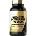 Carlyle L-Arginine L-Citrulline Supplement | 2250mg | 240 Powder Capsules | Nitric Oxide Precursors | Free Form | Non-GMO & Gluten Free