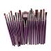 Demarkt Make Up Brush Set 20 Make Up Brush Set Set Make Pinset Etui make -up brush makeup Brush set cosmetics eyeshadow brush Face brush (purple/brown)