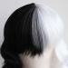 Buy TOWOWM Cruella de Vil Wig - Black & White Synthetic Bob with Pony | Perfect for Cosplay & Daily Wear - Buy Online on GoSupps.com