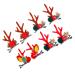 minkissy 4 Pairs Christmas Hair Clips Doe Ears Hair Clip Christmas Hair Decor Antlers Hair Clips Women Hair Clips Antler Alligator Clips Xmas Hair Clip Child Berry Christmas Deer Pompom