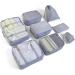 Billybath suitcase organizer set packing cubes clothes bag shoe bag travel organiz Pack cosmetics Travel Organiz Pack bags for suitcases (8 parts gray)