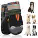Slowton dog shoes Paw protection 2 pieces of waterproof dog shoes outdoor with non-slip sole reflective Velcro fastener Dog boots for small medium-sized dogs winter (black size 6) Size 6: Width 6.5 cm h.