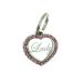 Custom Engraved Personalized Stainless Steel Small Heart Pink Rhinestones Dog Cat Pet ID Jewelry Bling Tag