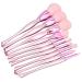 Beauty brush set exact color rendering soft brush skin-friendly cosmetics brushes different shape pink with storage bag for beauty salon