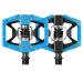 Crankbrothers Doubleshot Hybrid Bike Pedal - Flat/Clipped-In City Bicycle Pedal, Premium Bearings and Seals Doubleshot 2 Blue/Black