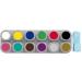 Water Make up A Palette Children's Make-up 12 x 2.5ml + 3 sponges