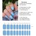 TrueShei 20PC UV Gel Strips - Light Blue Self-Adhesive Nail Film & Stickers | Gellack Wraps for Gorgeous Nails - Buy Online on GoSupps.com