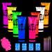 Lookmee UV Glow Blacklight Neon Face and Body Paint, 0.84oz Set of 8 Tubes , UV Blacklight Neon Fluorescent, Glow in the Dark Face Body Paints,Glow in Dark Party Supplies