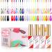 Rechoo Liner Gel Nail Polish-24Pcs Gel Liner Nail Art Set Soak Off UV Fineliner French Manicure Gel for Nail Starter Home DIY Nail Salon Gel Paint For Nail (24 Rainbow Colors) W-24-Multicolored