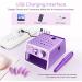ALLE S Compact USB Powered Electric Nail Drill Kit - 20000 RPM, 6 Bits, 106 Sanding Bands, Purple - Buy Online on GoSupps.com