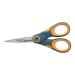 Westcott 14881 5-Inch Non-Stick Titanium Scissors For Office and Home, Yellow/Gray