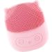 Silicone Face Washer Face Scrub Scrubber Vibrating Face Brush in Penguin Shape - Waterproof Skin Care Face Brushes Electric Face Brush for Men and Women Pink - Buy Online on GoSupps.com
