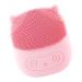 Streysisl Facial Wash Scrubber Silicone Face Scrubber Electric Penguin Shape Rechargeable Wash Brush for Deep Cleansing of the Skin Waterproof Face Brushes Pink