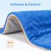 Riogoo Electric Heating Pillow for Back Pain Relief - 30x60cm Soft Cushion 5 Heat Levels & 4 Timers (Neck & Shoulders) - Blue - International Shipping Available - Buy Online on GoSupps.com