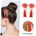 minkissy 1 Pair Hair Accessories Children Tassel Hair Clip Han-style Hair Clip Wedding Hair Clips New Year Floral Hair Clips Hair Pin Hair Styling Grip Issue Card Zinc Alloy Pearl - Buy Online on GoSupps.com