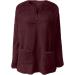 AMhomely Women's Plus Size Teddy Fleece Hoodie with Pocket - Soft Double Fleece Pullover for Winter Lounge Wear - Wine Red - Buy Online on GoSupps.com
