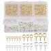 TOYMIS 400pcs Screw Eye Pins, Mini Metal Eye Pins Small Eye Pin Pendants for DIY Art&Crafts, Jewelry Making Findings, Charm Bead Supplies (Gold&Platinum, 3 Different Sizes)