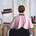 Noverlife Pink Shortie Makeup & Beard Shaving Cape | Salon Styling Bib for Barber & Beautician - Buy Online on GoSupps.com