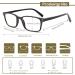 Buy Cojwis 2-Pack Blue Light Blocking Reading Glasses - Anti-Dizzy Spring Hinge Design for Men & Women - Black - Buy Online on GoSupps.com