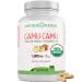 Organic Vitamin C from Camu Camu Capsules 1 000mg Packed with Natural VIT C Raw Antioxidants - Immune Support Supplement & Anti-Aging for Skin - Camu Camu Powder Organic Vegan Non-GMO (120 Count)