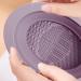 WOTEG Brush Cleaning Mat | Foldable Cosmetic Brushes Scrubber Bowl Washing Tool For Makeup Sponge Powder Puff Cleaning Cosmetics Accessories Purple - Buy Online on GoSupps.com