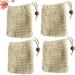 FOMIYES 4pcs Soap Holder Foaming Net Face Washing Bag Facial Net Bubble Maker Bag Soap Storage Bag 14x9.5cm Yellow - Buy Online on GoSupps.com