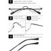 Vevesmundo Metal Reading Glasses Half-Moon Design | 3.5 Diopter Semi-Frame Glasses for Men & Women - Stylish Visual Aid - Buy Online on GoSupps.com