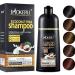 MOKERU Professional Argan COCONUT Oil Hair Dye Color Shampoo 500 ML: Instant Fast Acting Long Lasting for Gray Magic Colors in Minutes Long (BLONDE BROWN)