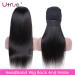 Utrue Headband Wig Human Hair Straight 20 for Black Women - Brazilian Virgin Hair, Machine Made, Natural Black Color - Buy Online on GoSupps.com