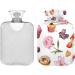Naanle Strawberry Rose 1L Heat Bottle - Transparent Hot Water Bottle for Bed & Hand Warmth Pain Relief & Cold Therapy - Buy Online on GoSupps.com
