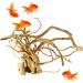 Driftwood Decor - Turtle Shell Wooden Tree Root | Solid Reptile Wood Branches Aquarium Decoration for Aquariums Small Fish Hide Ruftup Trumpet 10-15 Cm - Buy Online on GoSupps.com