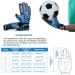 Malker Goalkeeper Gloves - Youth & Adult Football Gloves with Finger Protection Slipproof Grip Injury Prevention - Blue/Black Size 7 - Buy Online on GoSupps.com