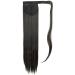 IMISSU Long Straight Wrap Around Ponytail Extension Synthetic Hair Extensions Clip in Ponytails Hairpiece for Women (Dark Brown) - Buy Online on GoSupps.com