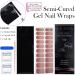 DMQ Semi Cured Nail Wraps Soft Self-Adhesive Gel Nail Stickers Long Lasting Gel Nail Polish Strips French Tip Stickers French Manicure Stickers Set with Nail Art Tools (Pink Tip) - Buy Online on GoSupps.com