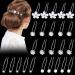 25 pieces wedding hairpins bridal jewelry hair needles crystals wedding bride hair jewelry u-shaped rhinestone hairpin pearls and flowers hair clips for women girls