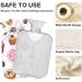 Naanle Strawberry Rose 1L Heat Bottle - Transparent Hot Water Bottle for Bed & Hand Warmth Pain Relief & Cold Therapy - Buy Online on GoSupps.com