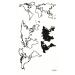 ONCEX Mini 3 Sheets World Map Cartoon Temporary Tattoos - Fun Fake Travel Designs for Kids, Teens, Men, and Women - Buy Online on GoSupps.com