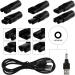 5V USB Mesh Cable Razor Charger Set | 7 Plugs USB Adapter for Remington & Philips Razors | Compatible with All Electric Haircut Devices - Buy Online on GoSupps.com