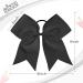 CN Large Cheer Bow 8 Girls Ponytail Holders Jumbo Teams | Black Elastic Hair Ties for Competition Sports - Cheerleaders Hair Bows Accessories - Buy Online on GoSupps.com